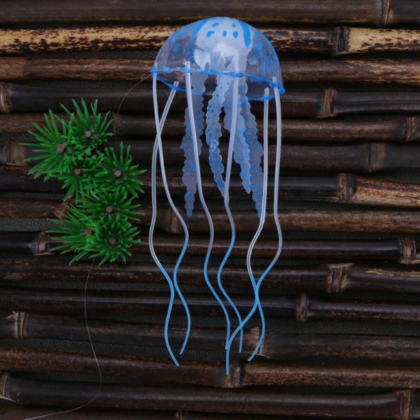 Siliconen kwallen voor het aquarium blauw