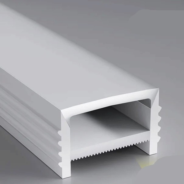 Siliconen LED profiel 30 x 20 mm Zonder rand Lengte 1 m Buigzaam Met diffuser Wit Inbouwmontage in groef Voor LED-strip Zonder LED-strip 1