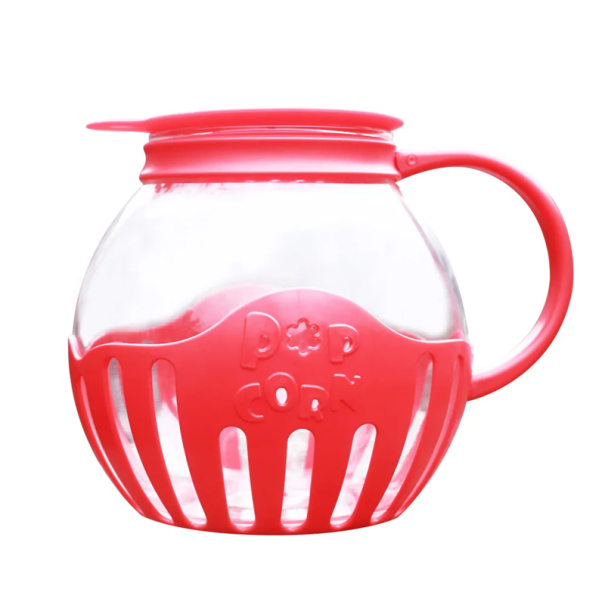 Siliconen magnetron popcorn container 21,5 x 10 x 16,5 cm Gezonde popcornbereiding Herbruikbare kom rood