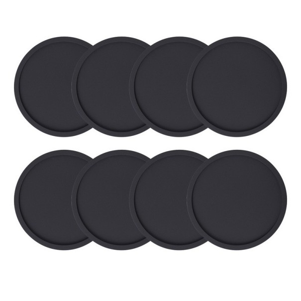 Siliconen onderzetters 8 stuks grijs