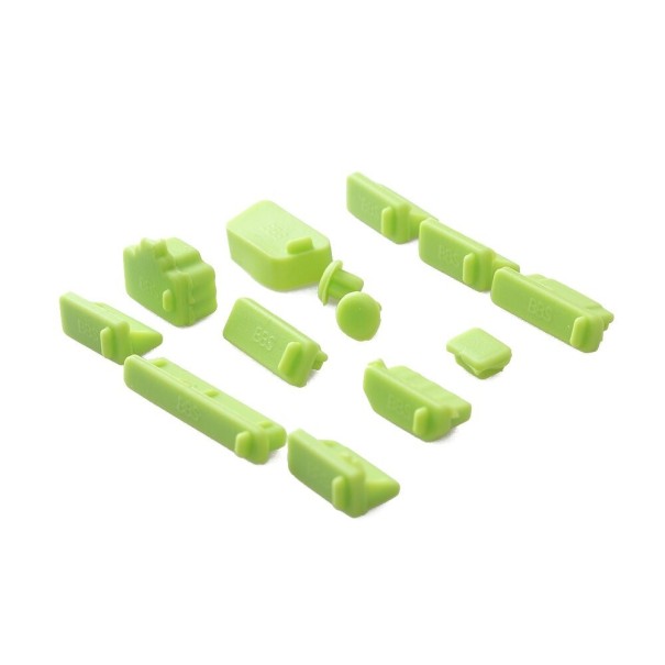 Siliconen pluggen voor laptopconnectoren 13 stuks K2711 groen