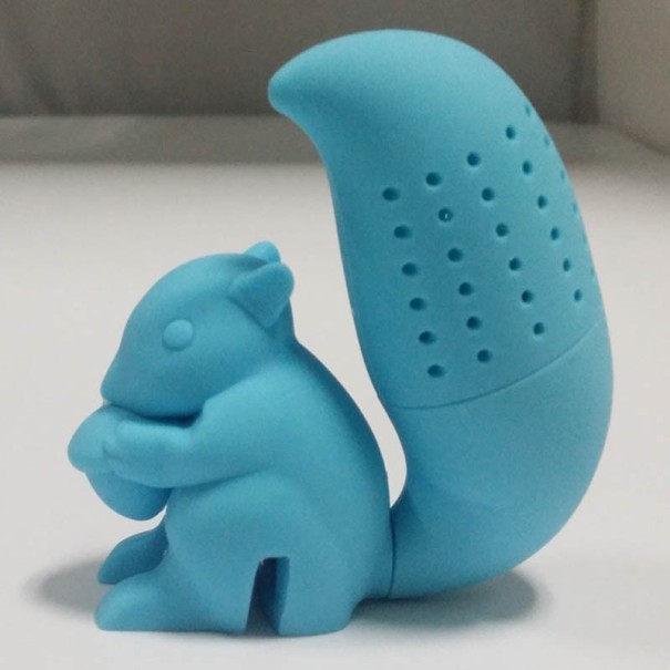 Siliconen theezeefje eekhoorn blauw