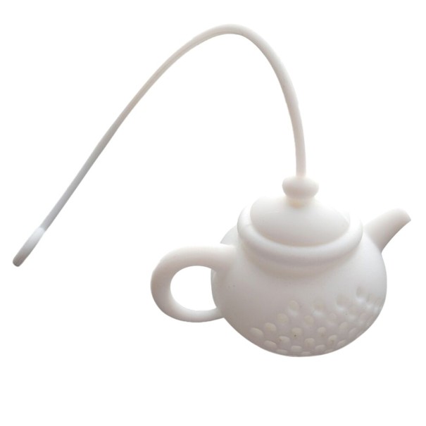 Siliconen theezeefje theepot wit