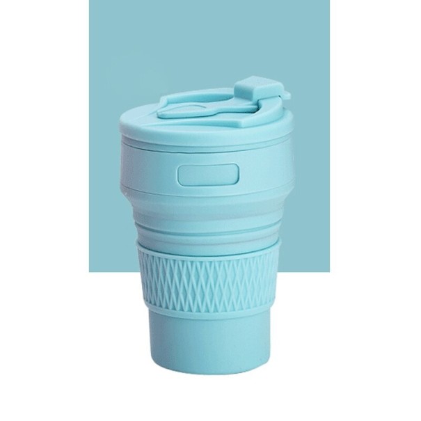 Siliconen vouwbeker 350 ml C76 lichtblauw