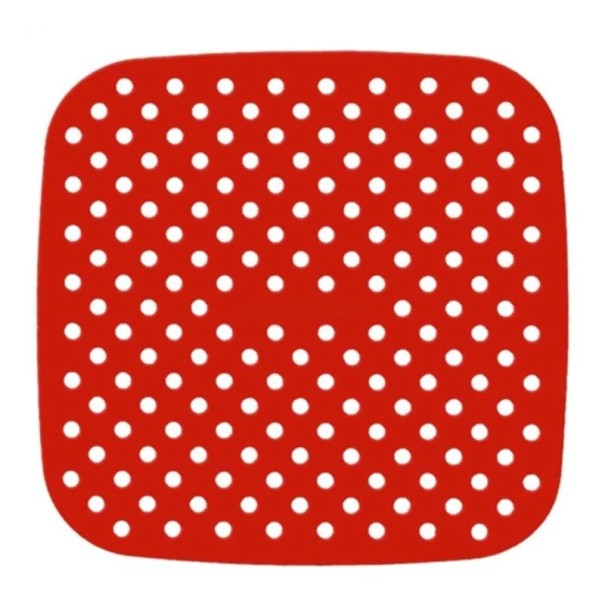 Siliconenmat voor heteluchtfriteuse, vierkant rood 21 cm