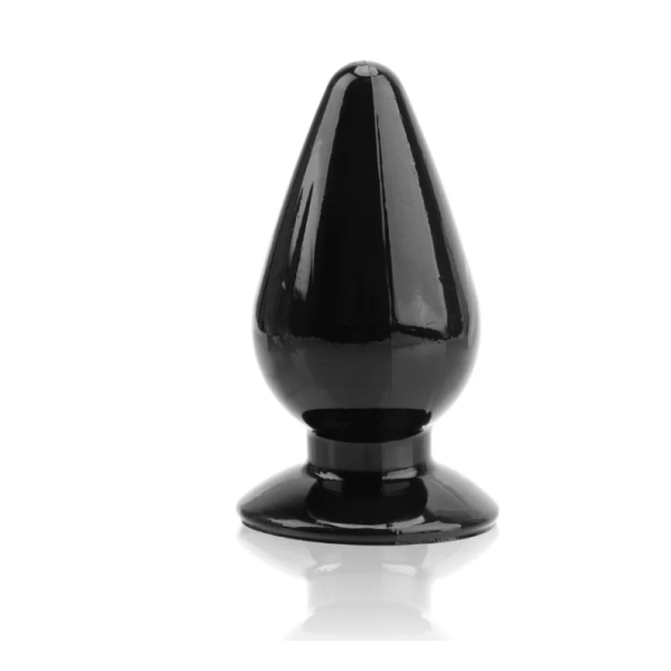 Silikon buttplug 4 x 9 cm ergonomisk form slät yta flexibelt material enkelt underhåll speciella smörjgeler diskret förpackning svart