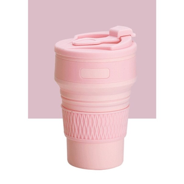 Silikon-Faltbecher 350 ml C76 rosa