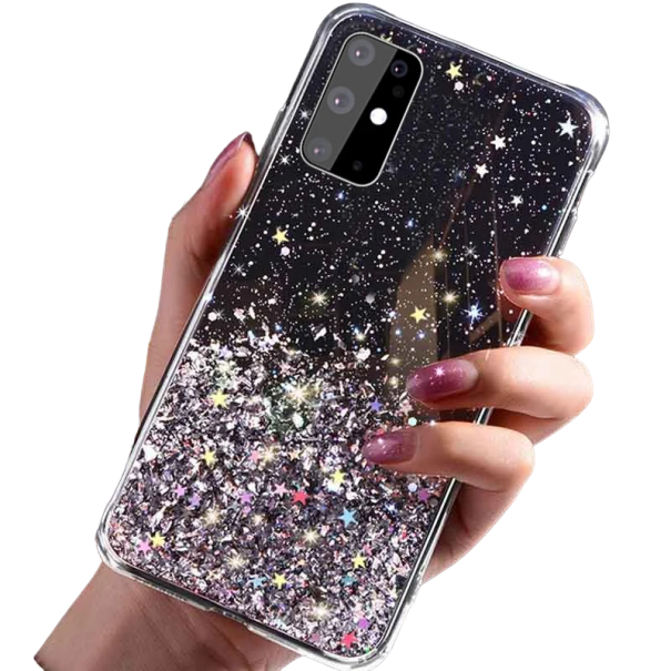 Silikon-Glitzerhülle für Samsung Galaxy A04e schwarz