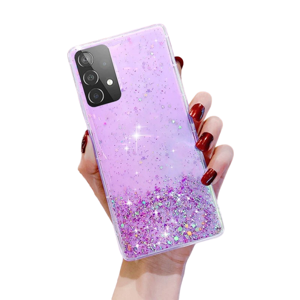 Silikon-Glitzerhülle für Samsung Galaxy A14 5G lila