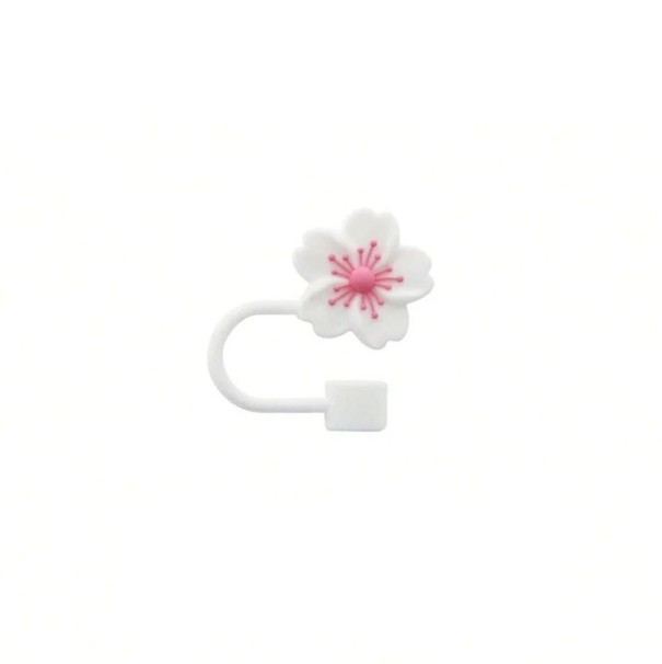 Silikon Halmskydd Blomma Stanley Cup 2,79 x 1 cm Halm Skyddsöverdrag Dekorativt lock Silikonpropp Reservdel
