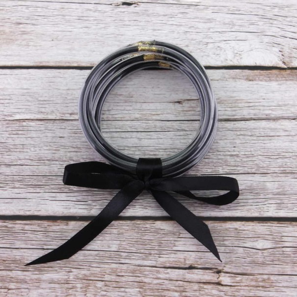 Silikonarmband för kvinnor 5 st ljusgrön