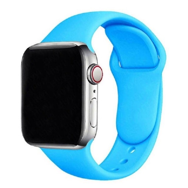 Silikonarmband für Apple Watch 42 mm / 44 mm / 45 mm Größe ML hellblau