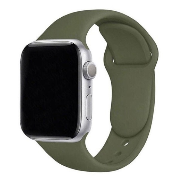 Silikonarmband für Apple Watch 42 mm / 44 mm / 45 mm Größe ML oliv