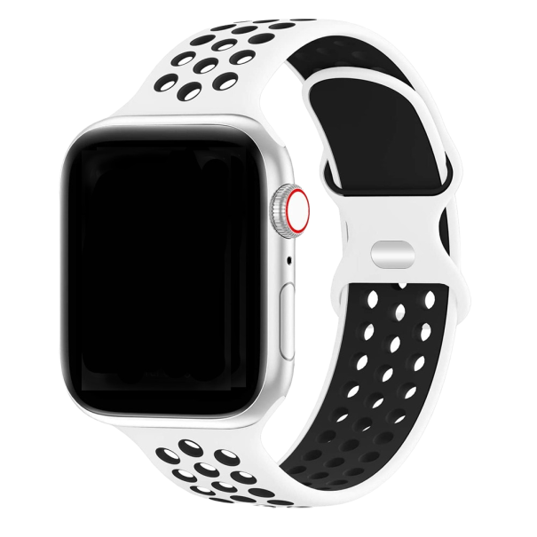 Silikonarmband für Apple Watch 42 mm / 44 mm / 45 mm ML weiß