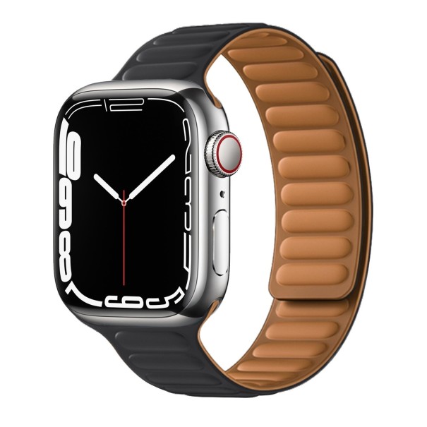 Silikonarmband für Apple Watch 42 mm / 44 mm / 45 mm T855 schwarz