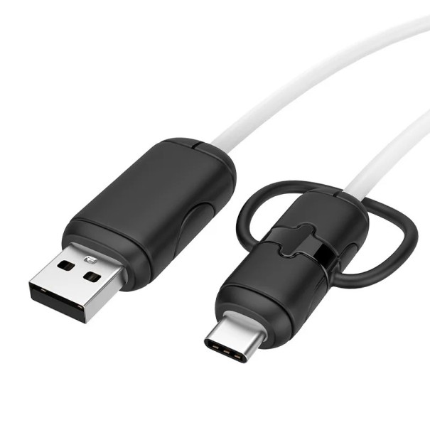 Silikonbeskyttelse af stik mod brud Beskyttelseshylster til kabel Type USB-A til USB-C Forlængelse af stiklevetid sort