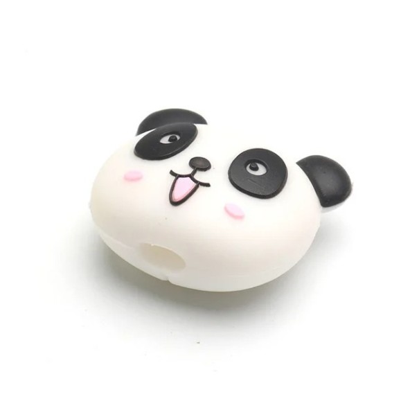 Silikonbeskyttelse til kabel med panda motiv Beskyttelsesovertræk til iPhone kabler Blød plastik Dekoration og beskyttelse af stik 1