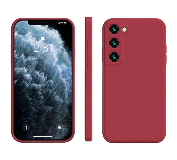 Silikone beskyttelsescover til Samsung Galaxy S23 rød