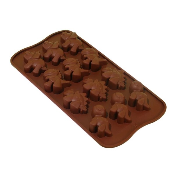 Silikone Chokolade Dinosaur Form Hjemmelavet Slik Kreativ Bagning Praliner Desserter Non-stick Genanvendelig Multifunktionel Form 1