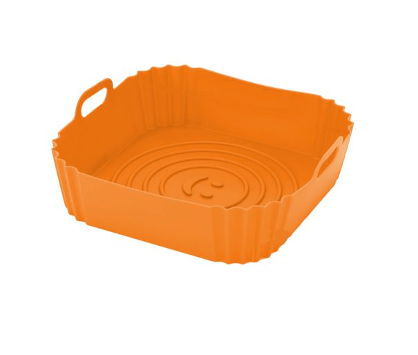 Silikone firkantet form til varmluftfrituregryde 20 cm orange