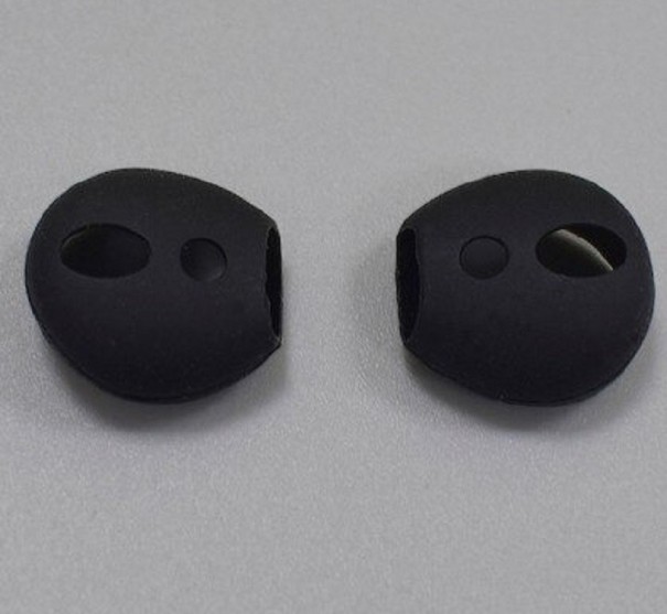 Σιλικόνη καλύμματα για Apple Airpods 4 ζεύγη μαύρο