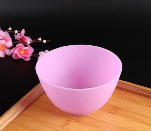 Silikone skål rosa M