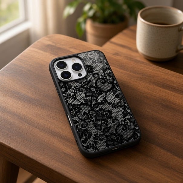 Silikonecover til iPhone 18 Pro Max Blondermønster Mørk udførelse Blødt og let Mat og skridsikkert Stød- og ridsefast 1