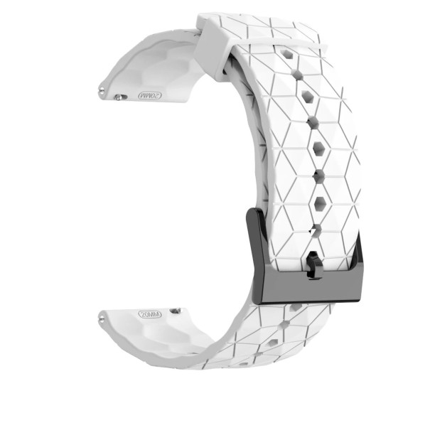 Silikonenen band 20 mm voor Samsung Galaxy Watch 6 40/44 mm Watch 5 40/44 mm Watch 4 Classic 42/46 mm Watch 3 41 mm Active 40/44 mm wit