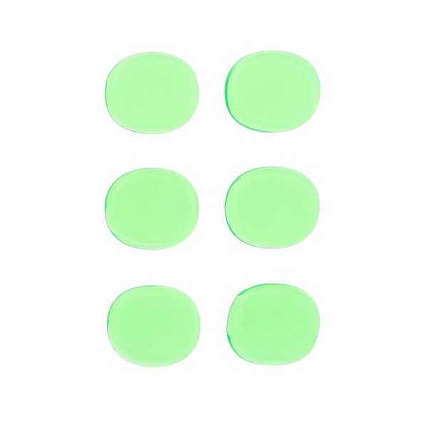 Silikonengele dempingspads 25 x 32 mm 6 stuks Voor jazzdrum en drumstel Herbruikbare zachte gel dempers groen