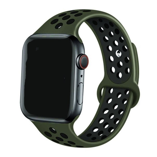 Silikonerem til Apple Watch 42 mm / 44 mm / 45 mm SM T876 armygrøn