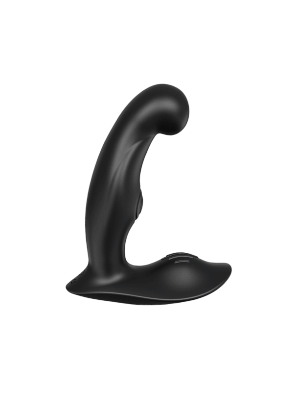 Silikonevibrator til prostatamassage og -stimulation med fjernbetjening, ergonomisk form, glat overflade, diskret emballage 1