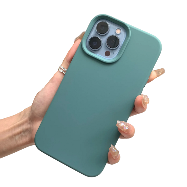 Silikonfodral till iPhone 15 Pro B2000 grön
