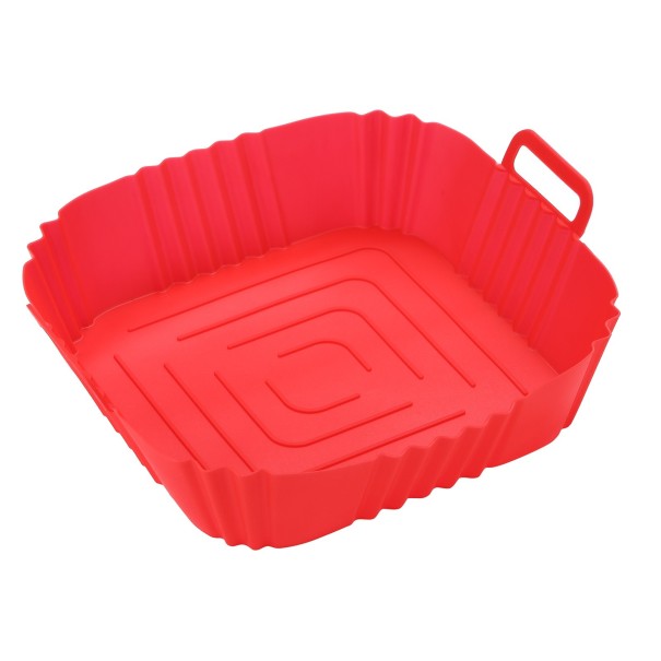 Silikonform för varmluftsfritös 19,5 cm röd