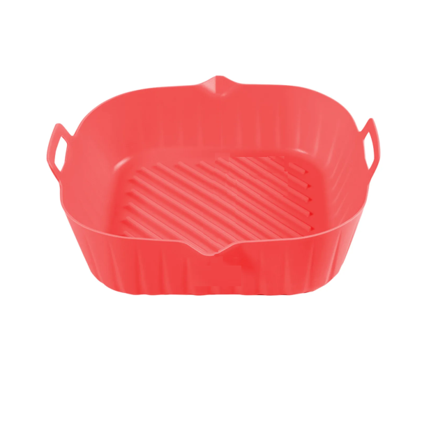 Silikonform för varmluftsfritös 22 x 17,5 x 6 cm röd