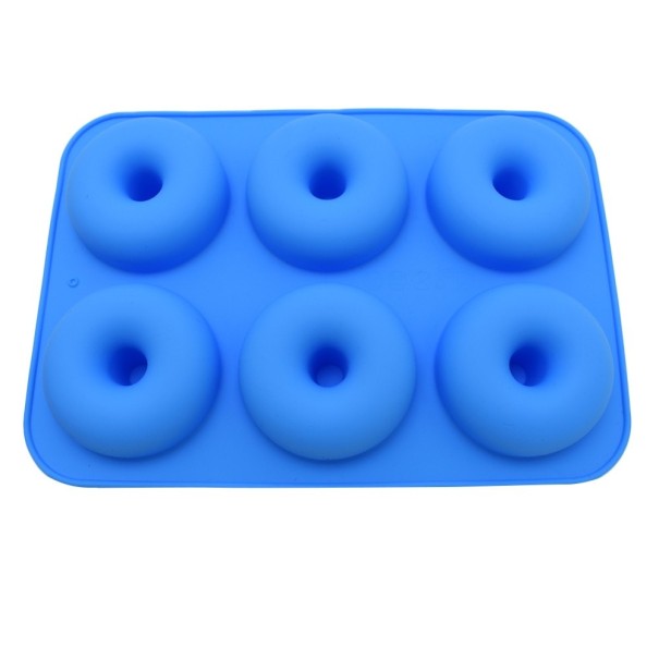 Silikonform für Donuts blau