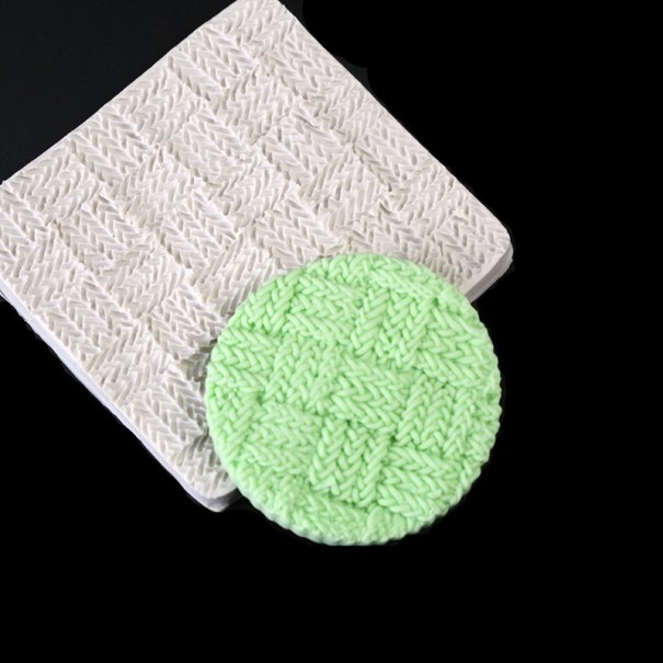 Silikonform med stickat mönster 2