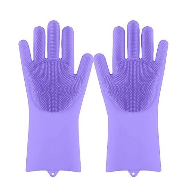 Silikonhandschuhe zum Geschirrspülen hellviolett
