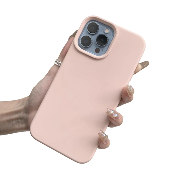 Silikonhülle für iPhone 15 Pro Max hellrosa