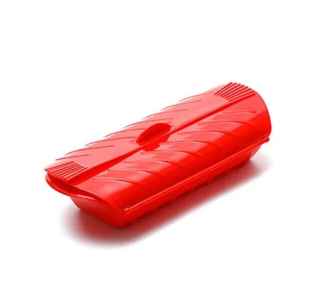 Silikoninen höyrytysastia 24,5 x 14 x 7 cm Keittiöastia höyryttämiseen Terveellinen ruoanlaitto mikroaaltouunissa ja kattilassa Lämpötilankestävä elintarvikekäyttöön tarkoitettu silikoni 1