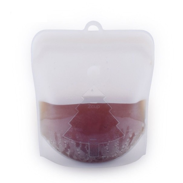 Silikoninen ruokapussi C717 valkoinen 500 ml