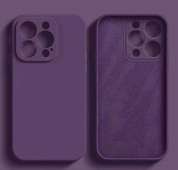 Silikoninen suojakuori iPhone 15 Prolle violetti