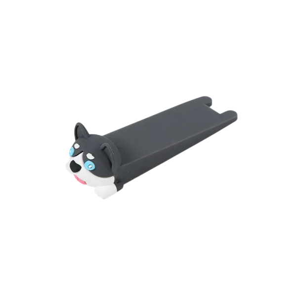 Silikonische Türstopper 9,3 x 2,6 x 3 cm Dämpfkeil mit Husky-Hundemotiv Sicherheitsstopper gegen Zugluft Schutz für Kinderzimmer 1