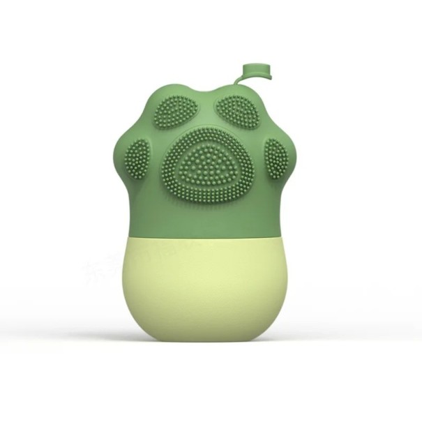 Silikoniset jäämuotit tassun muodossa kasvojen hierontaan Jäähierontarulla kissan tassun motiivilla verenkierron edistämiseen Kasvojen kohottava jäärulla ihohuokosten supistamiseen ja tummien silmänalusten vähentämiseen 10,5 x 7,5 cm vihreä