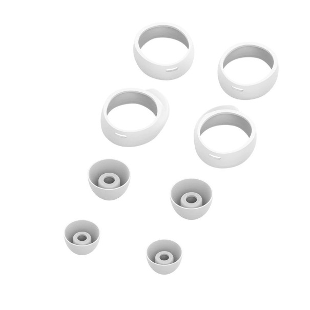 Silikoniset korvatyynyt Samsung Galaxy Buds Plus -kuulokkeille valkoinen