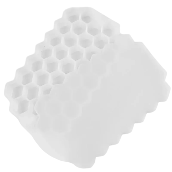 Silikonisform 20,5×12,5 cm Ismaskin med stor kapacitet och lock Livsmedelsgodkänd plast Återanvändbar kubform vit