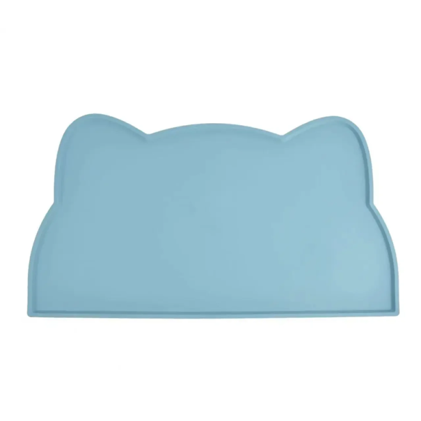 Silikonmåtte til skåle til hunde og katte 46 x 25 cm Vandafvisende skridsikker måtte med forhøjet kant til rent fodring blå Silikonmåtte til skåle til hunde og katte 46 x 25 cm Vandafvisende skridsikker måtte med forhøjet kant til rent fodring blå