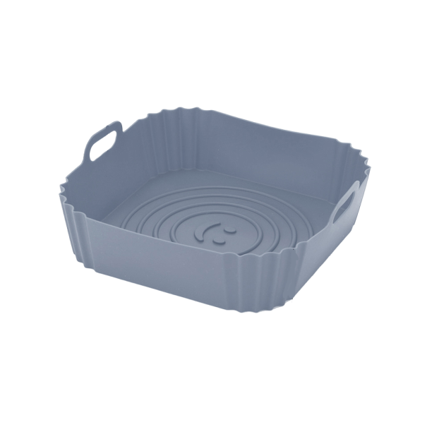 Silikonová čtvercová forma do horkovzdušné fritézy 20 cm šedá