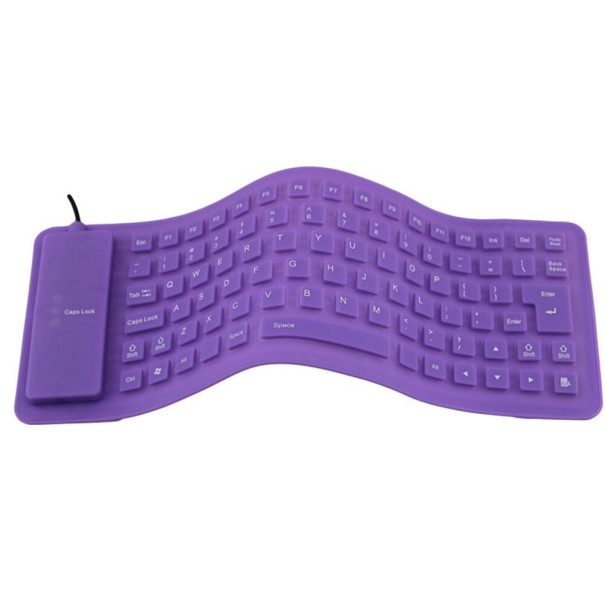 Silikonová klávesnice K339 fialová