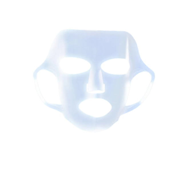 Silikonová maska na obličej L 29 x 22 cm bílá