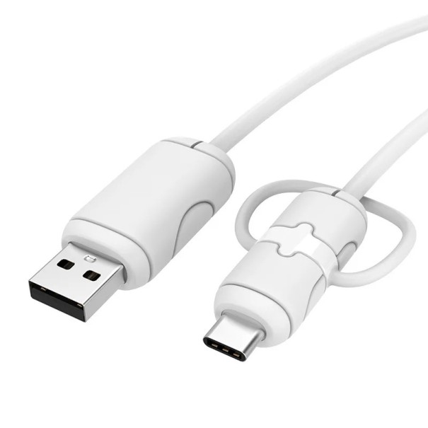 Silikonová ochrana konektoru proti lámání Ochranný návlek na kabel Typ USB-A na USB-C Prodloužení životnosti konektoru bílá